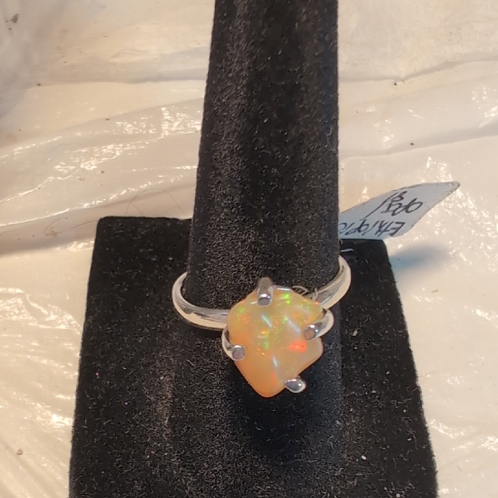 Ethiopian Opal Sterling Silver Ring. - image 1